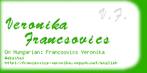 veronika francsovics business card